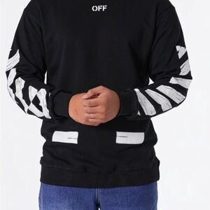 Off-White c/o Virgil Abloh 2013  Black Crewneck Sweatshirt EUC Size S